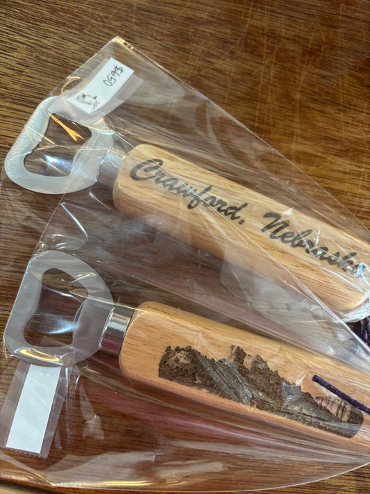 BSK WOOD HANDLE BOTTLE OPENER