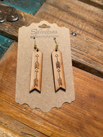 Painted Laser Cut Wood Earrings