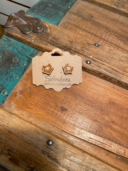 Post Wood Laser Cut Earrings